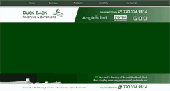 Desktop Screenshot of duckbackroofing.com